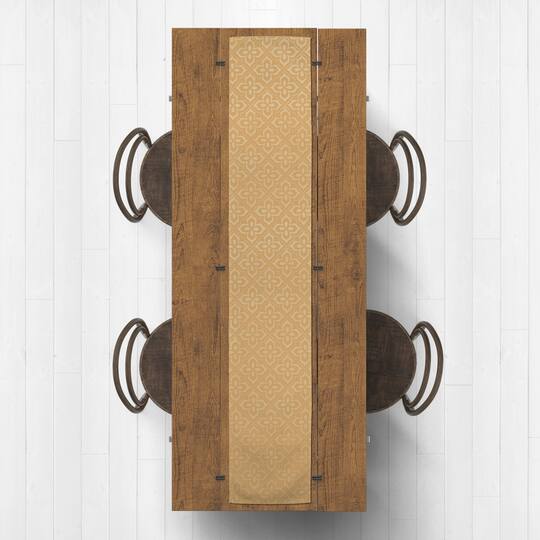 Yellow Medallion Indoor/Outdoor Table Runner